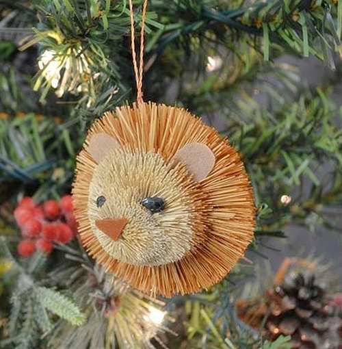 Brushart Bristle Brush Bauble Ornament Lion